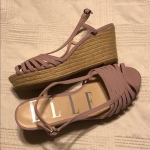 Elle wedges lavender pink 9.5 heels
